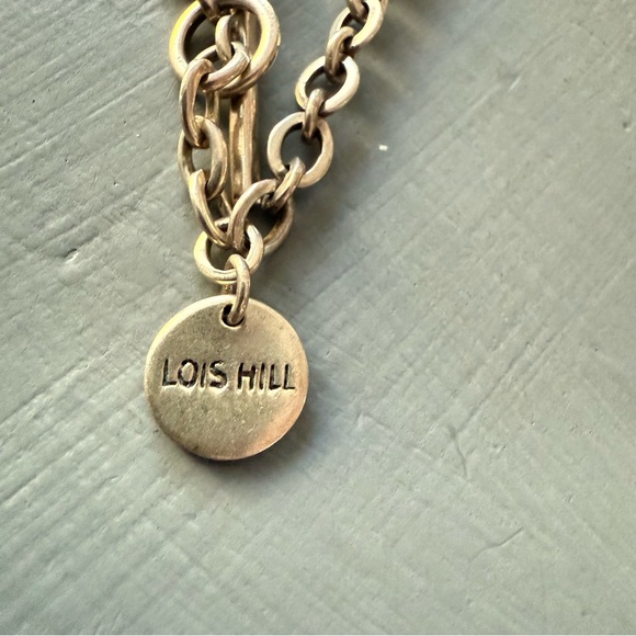Lois Hill 925 Sterling Silver Toggle Chainlink Pendant Necklace - Picture 7 of 7